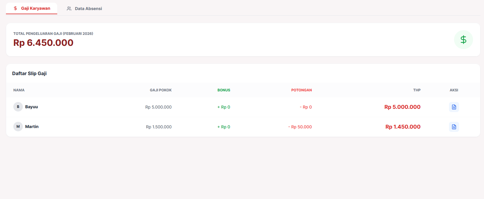 Almon Payroll